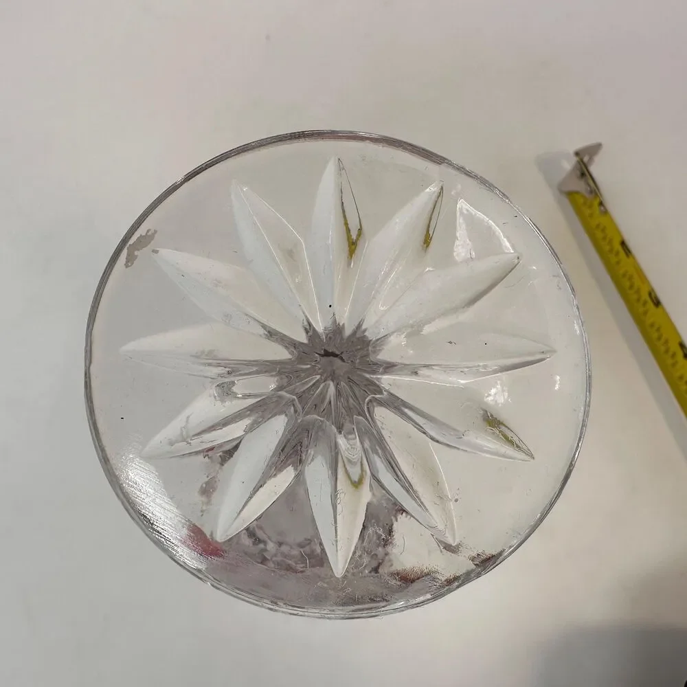 Vintage Lead Crystal Clear Bud Vase Ruby Red Flash Cut Glass Germany 8
